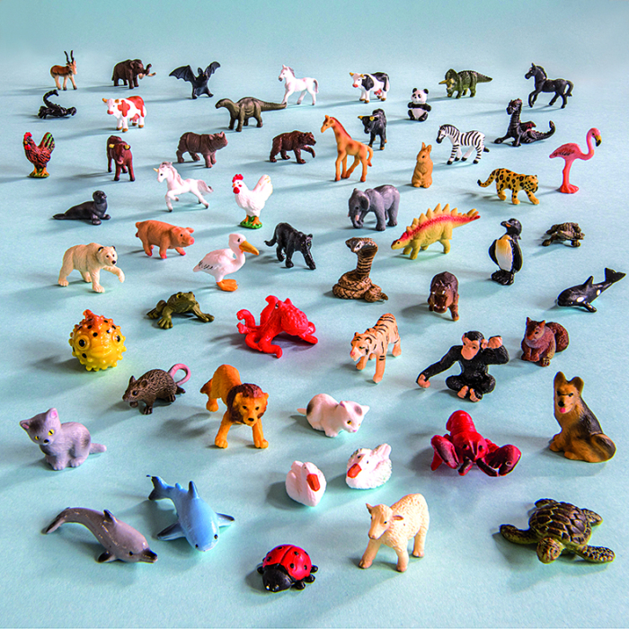 55 MicroTiere im Stoffbeutel